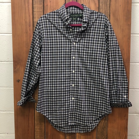 Mens Ralph Lauren size medium plaid dress shirt - Picture 3 of 8